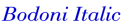 Bodoni Italic लिपि